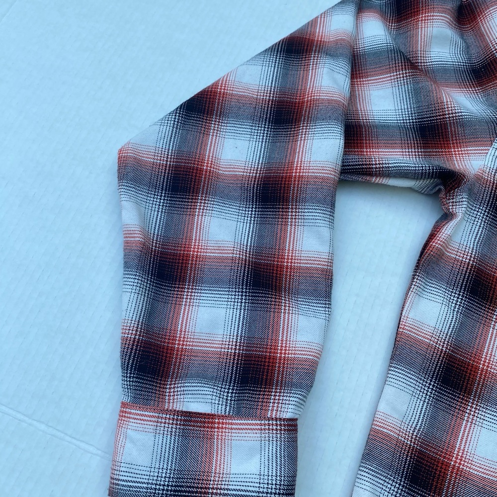 DIXXON MenPlaid Button Down Shirt - Red, Black, White - Picture 15 of 16